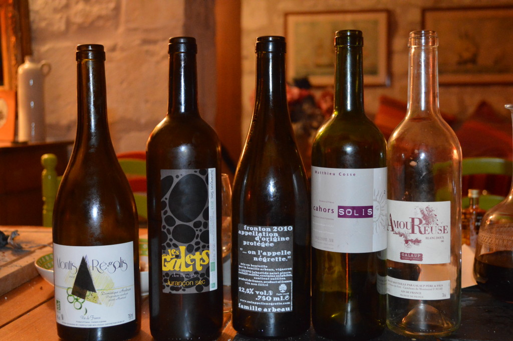 Vins de la dégustation pendant le week-end œnologique